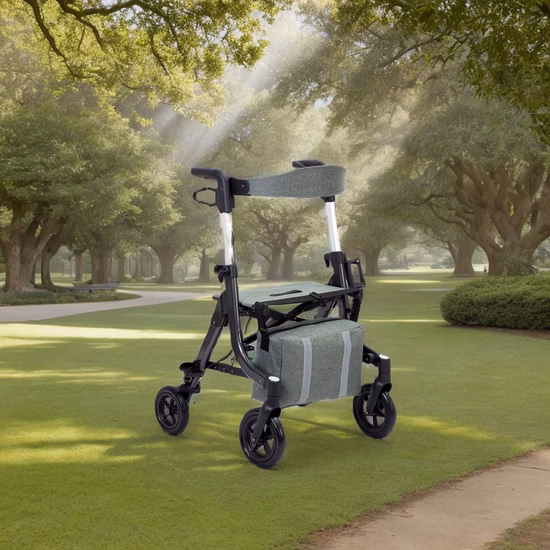 Rollator dobrável com novo design ajustável de alta qualidade para exterior